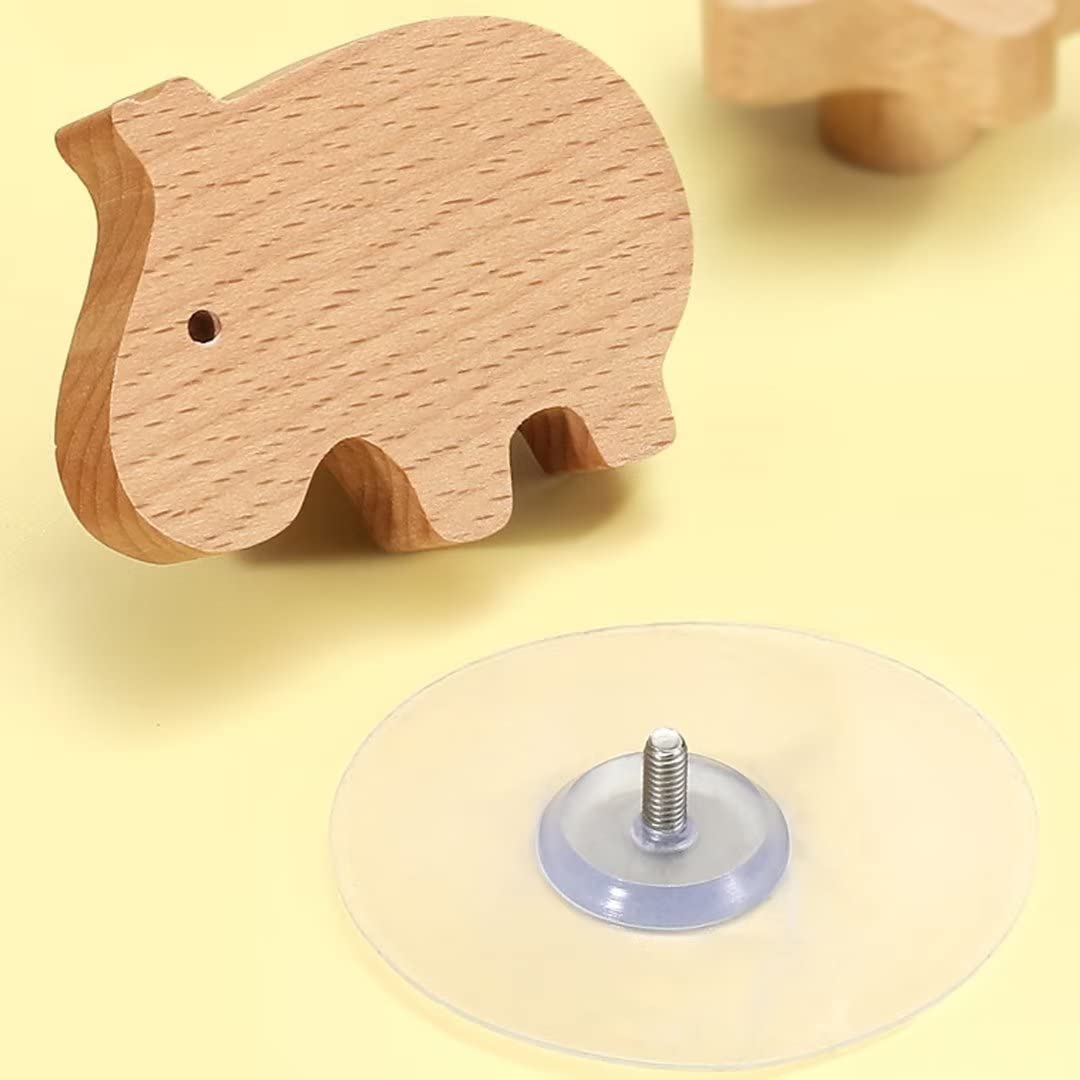 12 Pack Creatieve Giraffe Hout Trek Keuken Lade Knoppen Houten Meubelknoppen Kast Trek Knoppen Dressoir Trekt Houten Garderobe Handvat Knoppen Kinderkamer Knoppen voor Meubels Home Decor Handvat