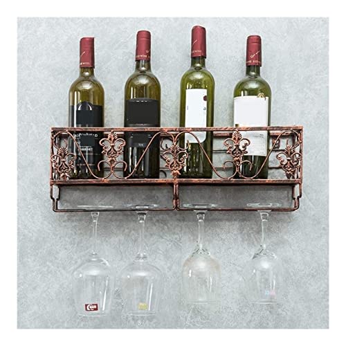 Rangement de vin suspendu en fer forgé compact antichoc 25cm
