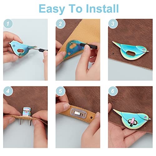 WADORN 3 Sets Purse Twist Lock Clasp - Image 3