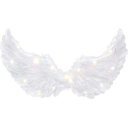 Engelsflügel Kostüm Set - Weiße Flügel Mit Heiligenschein Für Damen