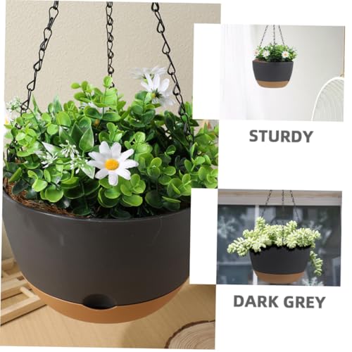 Pot de fleurs suspendus COLLBATH plastique PP, fixations robustes contre le vent - 8