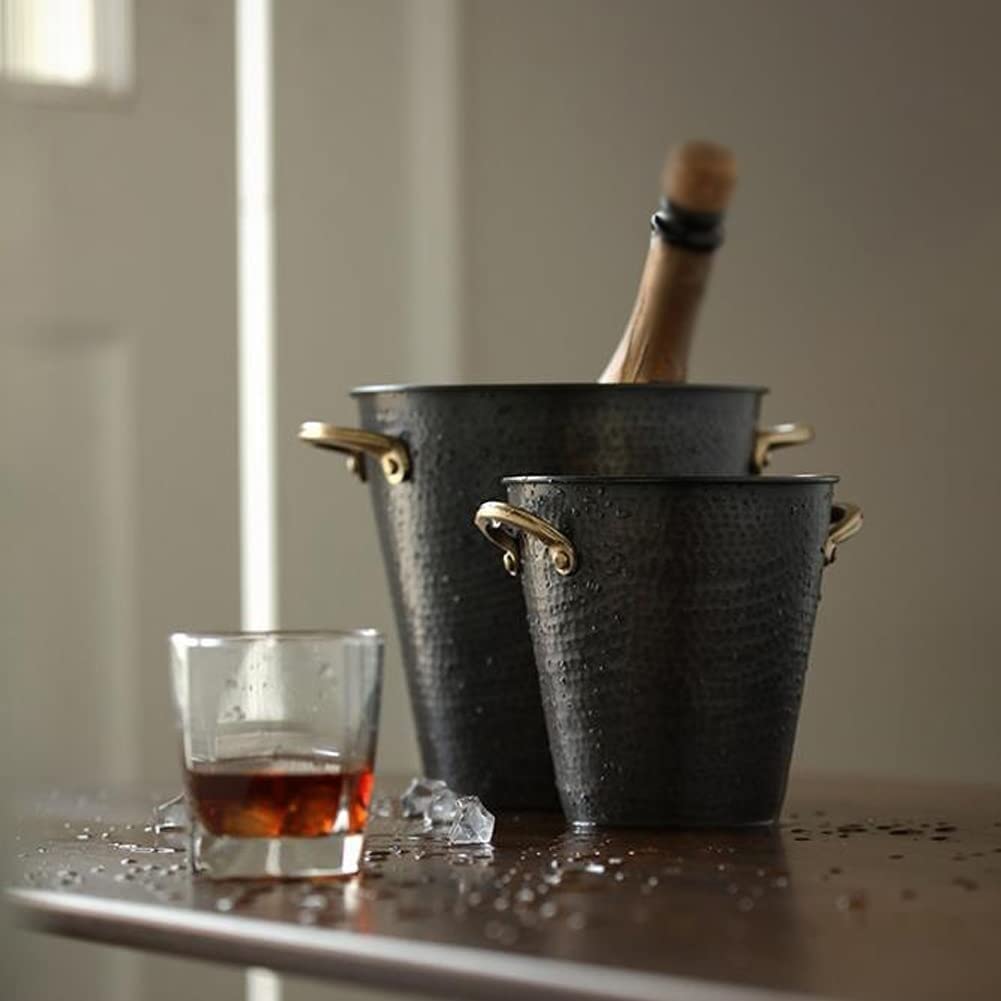 Cubo de champán Cubo de hielo Cubo de hielo Cubo de champán for vino Enfriador de vino de cobre puro for el hogar Cubo de hielo comercial Cubo de vino creativo Cubo de vino Cubos de hielo(20
