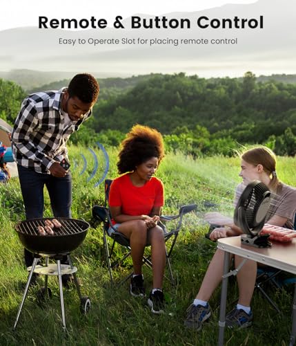 Image of Korbot 8-inch Clip on Fan - 12000mAh Portable Fan Battery Rechargeable with 3 Speeds and Strong Airflow, USB Fan Small Desk Fan Personal Quiet Fan for Office Stroller Bedroom and Camping.