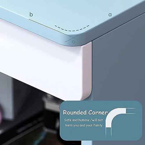 Miniatura 10 de QQXX Adorable juego de escritorio y silla de estudio mesa de estudio escolar de madera con cajones y silla de conejera escritorio de estudio para