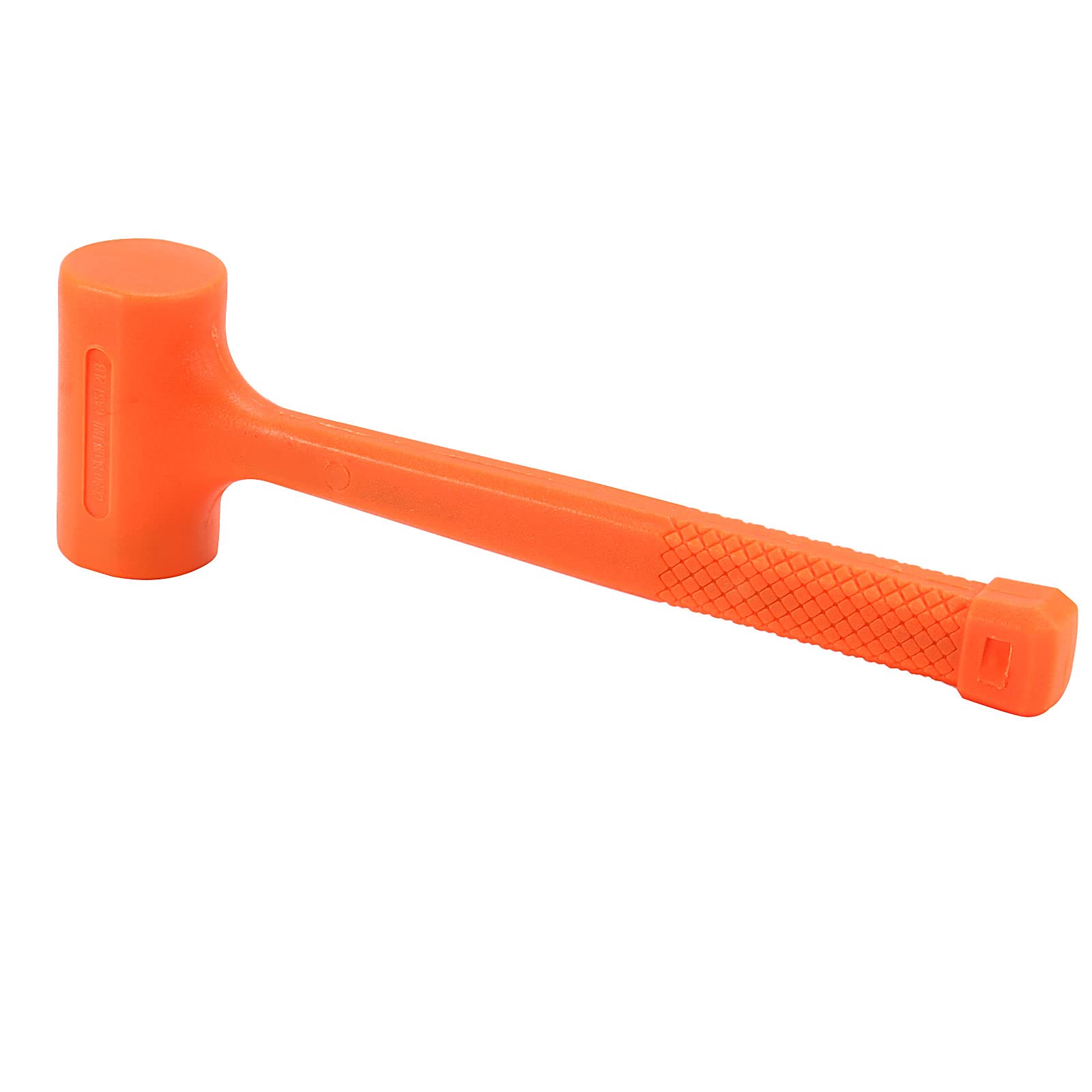 HEIHAK 4 lb Dead Blow Hammer with Steel Shot Filled Head, Spark and Rebound Resistant Deadblow Mallet with Non-Slip Diamond Textured Handle, Orange