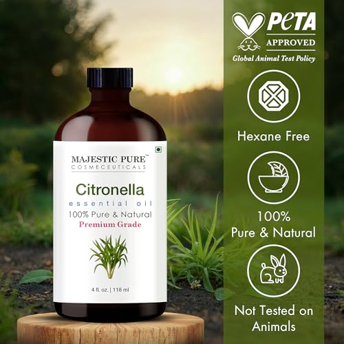 Image of Majestic Pure Citronella Essential Oil for Diffuser - 4 Fl Oz