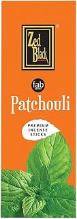 ZED BLACK Patchouli Natural Incense Sticks, 20 Sticks per Box, 6 Boxes (Total 120 Sticks), for Home and Workplace Use.