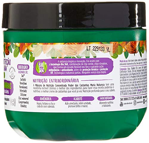 Máscara Concentrada Maria Natureza Poder das Castanhas Salon Line 300grMáscara Concentrada Maria Nat