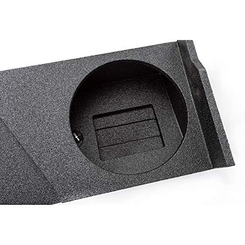 QPower QBGMC12 2007 HT QBomb Under Seat 12 Inch Subwoofer Enclosure Speaker Box with 5.5 Inch Mount for 2007 to 2013 GMC & Chevy Extended Cab Trucks