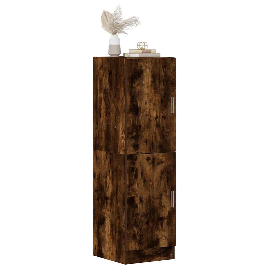vidaXL Armadietto Cucina Rovere Fumo 38x41,5x131,5 cm in Legno, Armadio, Armadio dispensa da Cucina, Armadio da credenza da Cucina, Armadio da Cucina