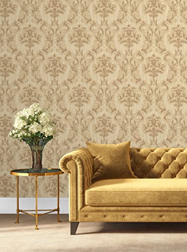 Papier peint vinyle damas lavable pour rénover mur et meuble - 6