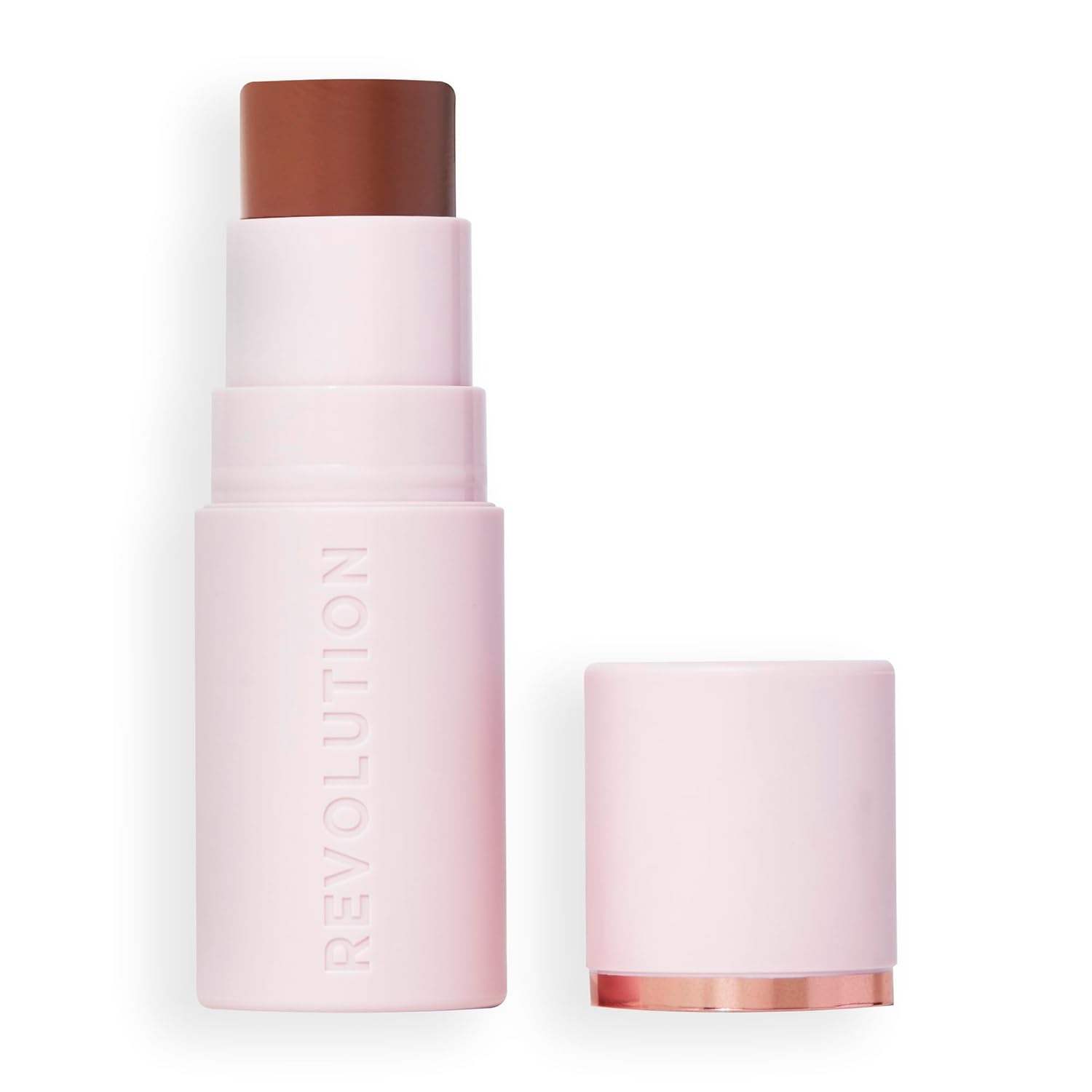 Revolution Beauty London, Skin Silk Bronzer Stick, Buildable Color for Cheek, Eye, & Lip, Cream-to-Powder Formula, Vegan & Cruelty-Free, Tan Carmel, 0.15 oz Revolution Beauty London, Skin Silk Bronzer Stick, Buildable Color for Cheek, Eye, & Lip, Cream-to-Powder Formula, Vegan & Cruelty-Free, Tan Carmel, 0.15 oz