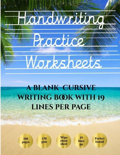 Handwriting Practice Worksheets: A book with 100 blank handwriting ...