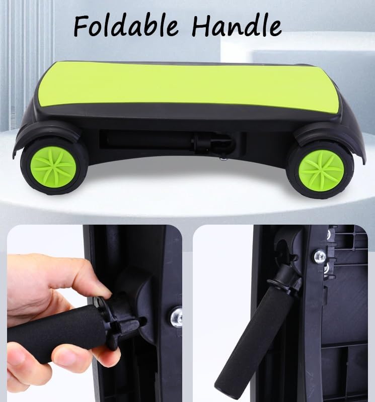 Miniatura 5 de 4d Ab Roller Board con 4 ruedas de rebote automático Rueda abdominal para entrenamiento de núcleo Ab Ejercicio Equipo con Rodillera