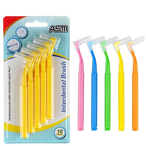 cleanpik L-type long handle interdental brushes between teeth (0.8mm（Green 2 boxes）)