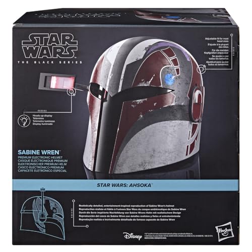 Star Wars The Black Series - Sabine Wren - Casco electrónico premium - Artículo para juego de rol de adultos