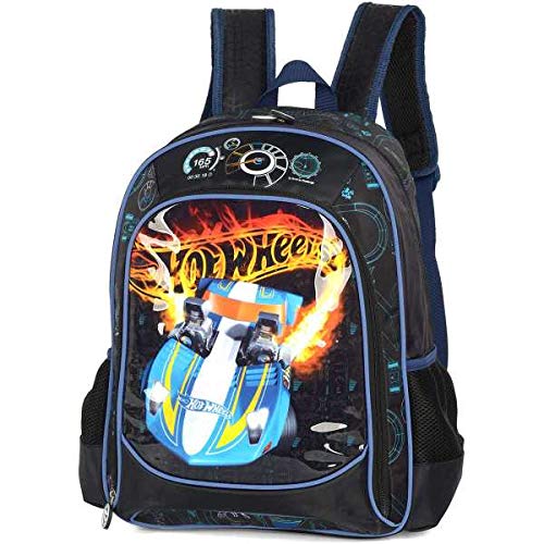 Mochila Escolar Hot Wheels Grande 3bolsos Azul, Luxcel, IS34471HW, Azul