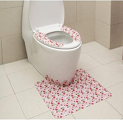 Cute Waterproof Adhesive Toilet Seat Cushion Cover - Universal Toilet Sticker Ring for Autumn and Winter