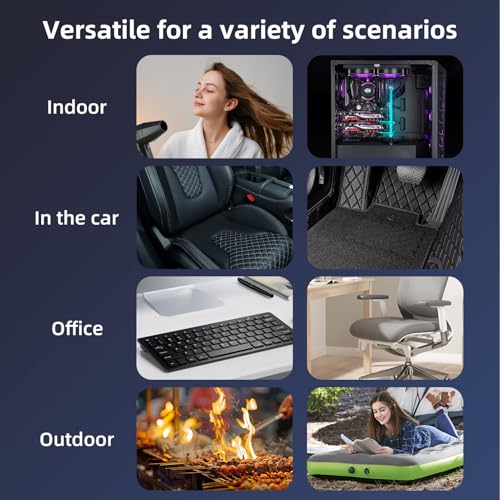 Irishom Elektrischer Luftstaubsauger, bürstenloser Motor mit 130.000 U/min, stufenlos einstellbare Windgeschwindigkeit, Turbolüfter, eingebauter wiederaufladbarer