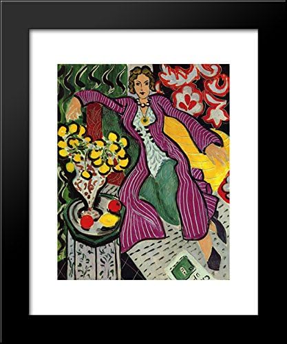 Woman in a Purple Coat 20x24 Framed Art Print by Matisse, Henri