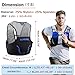 Azarxis Hydration Backpack Running Vest Pack Backpack for Women Men - Marathon Trail Race Cycling Hiking Outdoor Activities (Mint Blue (2.5L) with 500ml Soft Flask, M / L (35.43-40.16 inch))