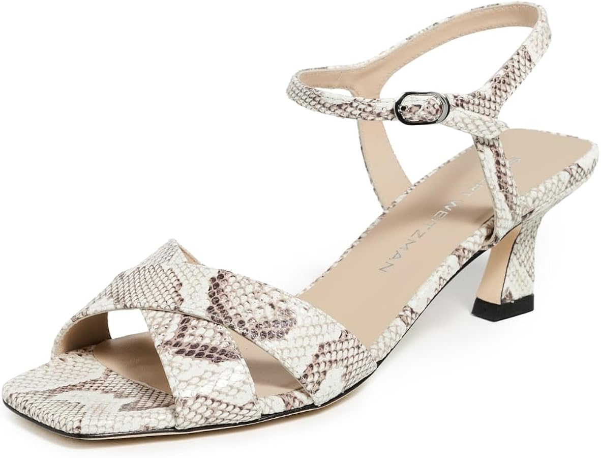 Amazon.com | Stuart Weitzman Women's Vinnie Sandals 50, Cream, 5