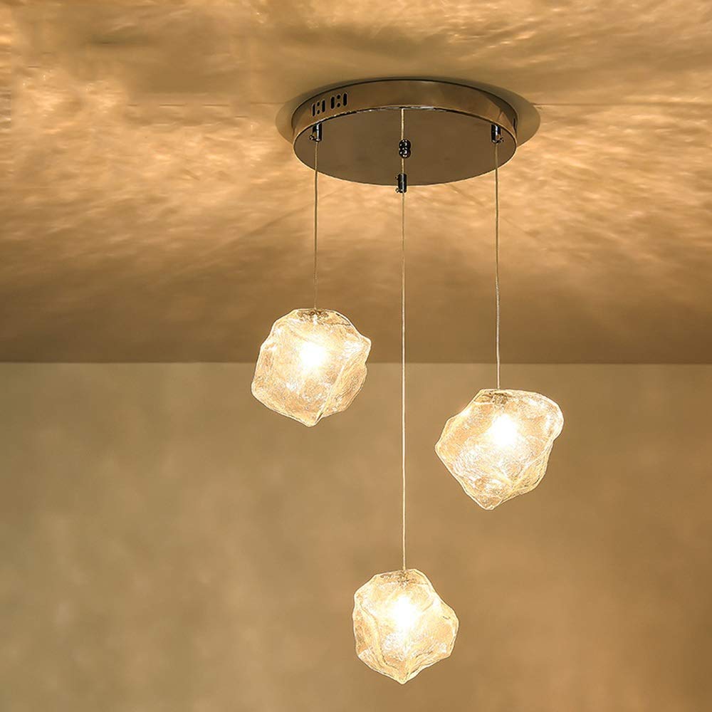 3 Regulowany Żyrandol Kombinowany Led Energooszczędny Żyrandol Sufitowy Oko Żyrandol Meteor Sypialnia Salon Gabinet Światło Alejki Sufitowe Szkło Oświetlenie Lampa Z Kutego Żelaza Oświetlenie D