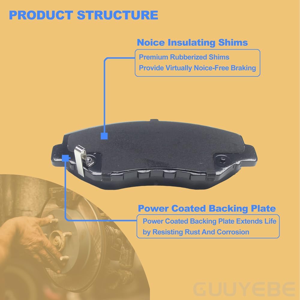 Ceramic Brake Pads,Front Pads For Honda 2003-2017 Accord 2012-2021 Civic 2002-2016 CRV 2003-2008 Pilot Element Fit CRZ and For Acura 2013-2015 ILX,With Installation Hardware For 914 D914