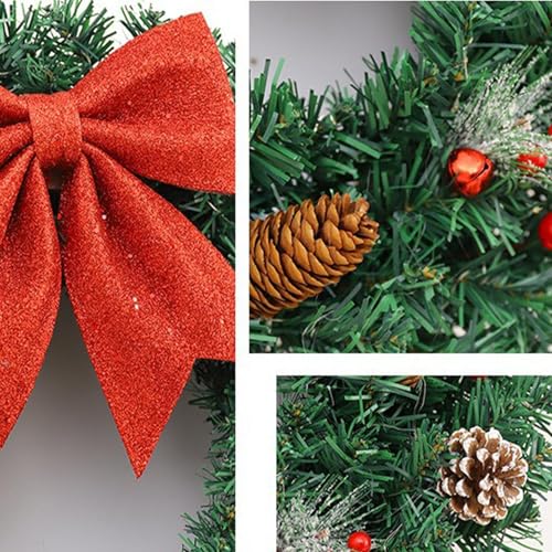 Couronne de Porte de Noël résistante pour façade et entrée extérieure - 8
