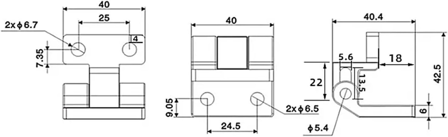 4 PCS 304 Stainless Steel Precision Cast Thickened CL040 Hinge Electrical Cabinet, Industrial Hardware