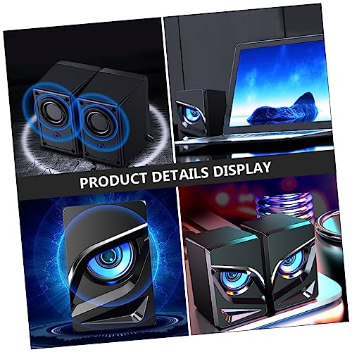 Altavoces USB para computadora de escritorio estéreo 2.0 con luces de colores Uonlytech 5