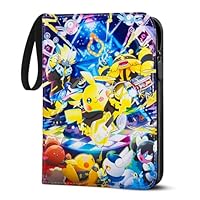 LYAILOOGXL Album de collection pour Pokémon 400 cartes, album de cartes pour Pokémon à collectionner et à échanger, matériau PU avec surface imperméable