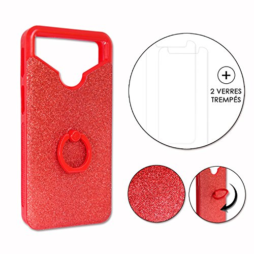 PH26 Echo Studio – Carcasa Trasera de Silicona con diseño de Diamantes, antigolpes, con Anillo para Selfies, Fotos y Soporte de vídeo