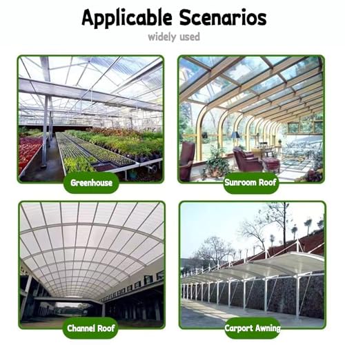 Láminas de techo corrugadas transparentes e impermeables para cocheras 8