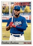 2019 Topps Heritage Minors Baseball #131 Cristian Santana Tulsa Drillers Official MILB Minor League Trading Card