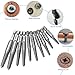 Wolfride 10Pcs Broken Screw Extractor Set, Stripped Screw Remover Drill Bit Kit I 1/4 Inch Hex Shank Easy Out Damaged Bolt Removal Tool