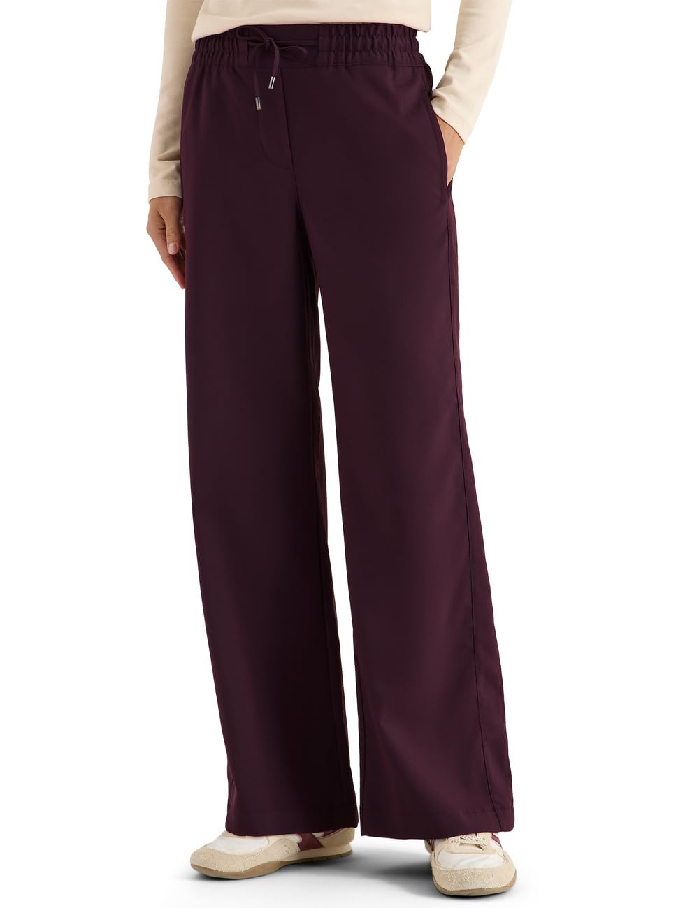 Cecil Women's 3817209 Wide Leg Pant, Eggplant Red, S / 30L