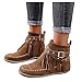 Botas de pelo retro tachuelas color plano cremallera sólida botines zapatos de mujer botas de mujer botas de invierno altas elegantes Imagen de Botas de pelo retro tachuelas color plano cremallera sólida botines zapatos de mujer botas de mujer botas de invierno altas elegantes