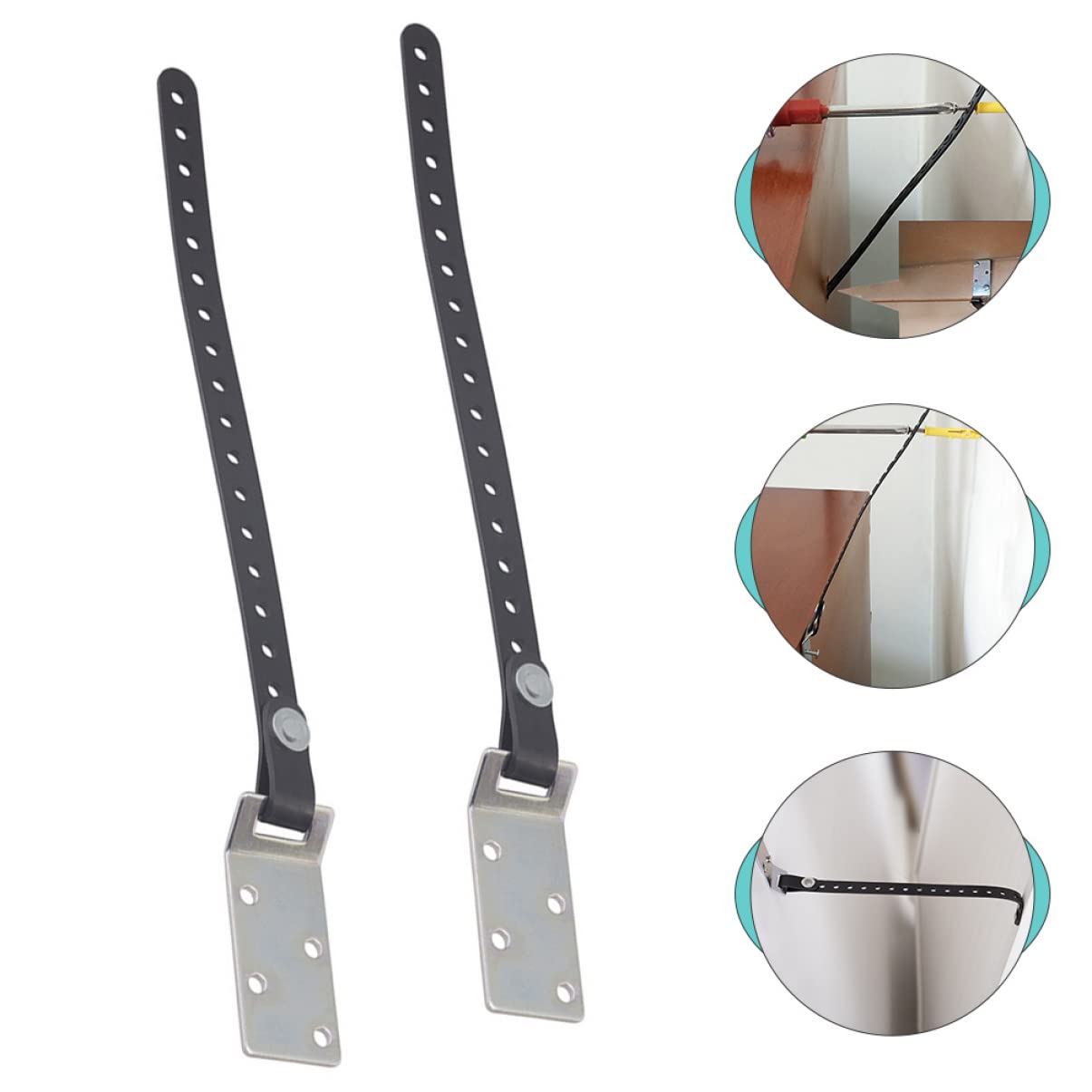 2Pcs Furniture Secure Anchors for Straps for Tvs Bookshelves Dressers and Cabinets Protect from Furniture Overturning Accidents
