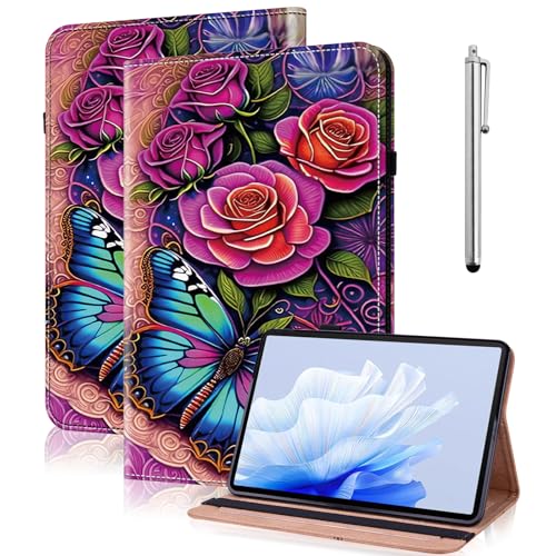 Housse Galaxy Tab S9 FE motif papillon pour le bureau et voyage