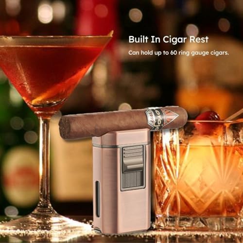 Encendedor Visol Quad Flame Butano con Cortador Integrado miniatura 4