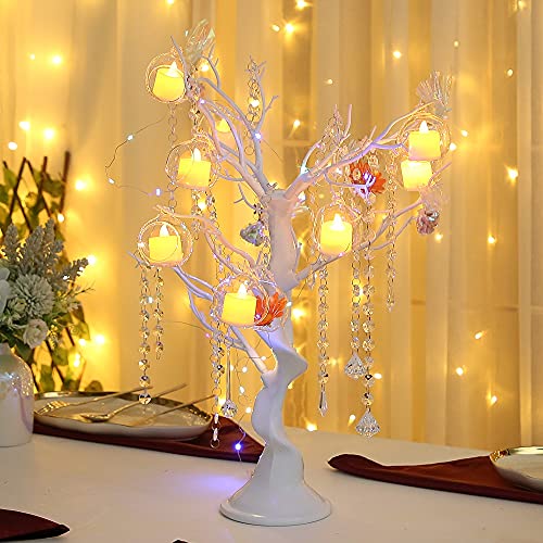 3.15 Inches Hanging Tealight Holder Glass Globes Terrarium Wedding Candle Holder Candlestick (18 Pcs/Set) (18Pcs) #TOP2