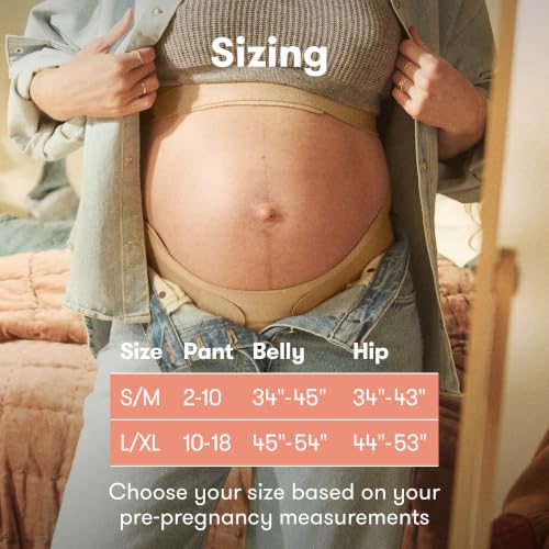 Frida Mom Dual Support Pregnancy Belly Band, Maternity Belly Band, Clay - image 2