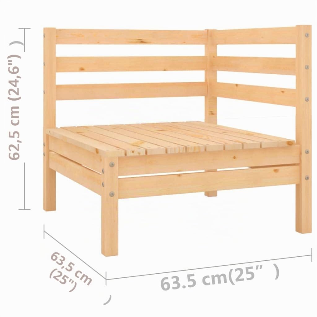 vidaXL Salon de Jardin 9 pcs Bois de pin Massif