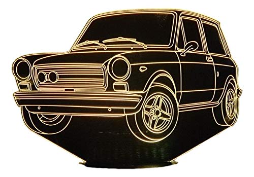  AUTOBIANCHI A112 ABARTH, Lampada illusione 3D con LED - 7 colori.
