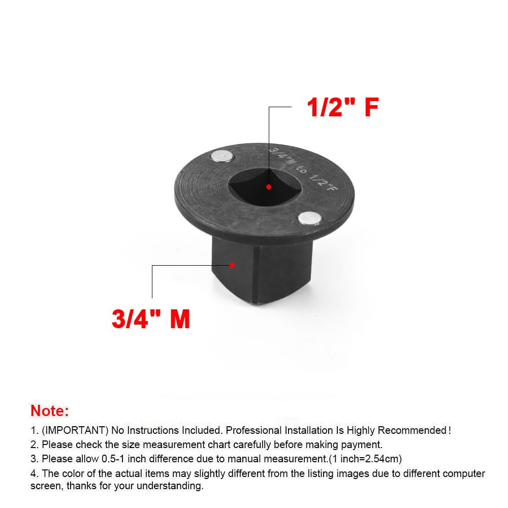 Adaptador de enchufe de impacto de perfil bajo, reductor de accionamiento (3 piezas, juego de 3/10.2 cm a 1/5.1 cm), (1/5.1 cm a 3/20.3 cm), (3/20.3 cm a 1/10.2 cm)