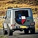 REVENEVER Spare Tire Cover for RV SUV Car Texas Flag Map Print Waterproof Dustproof Tire Cover for JP Camper Travel Trailer Truck