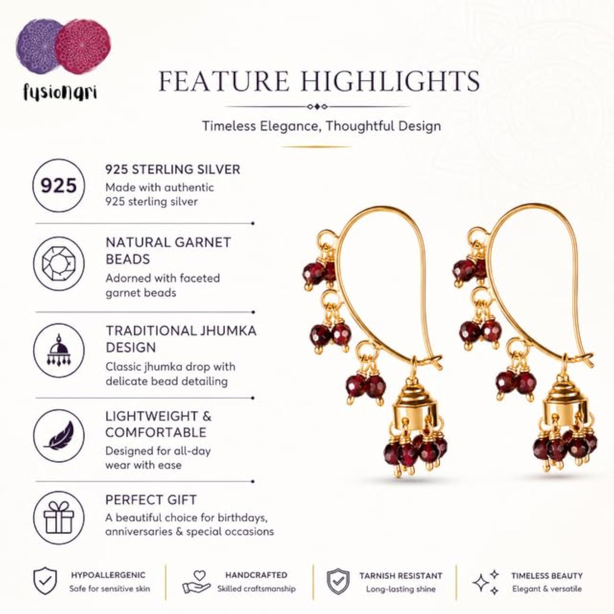 Traditional Plated Mango Jhumka Earrings, Ethnic Drop Style