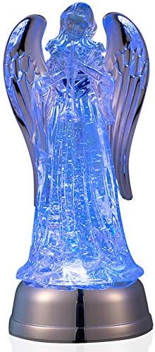 LED Angel Night Lights, Colorful Water Glittering Swirling Sleep Kids Baby Night Lamp Birthday Gift for Children, Girls, Women, Nursery Bedroom Living Room Home Decoration