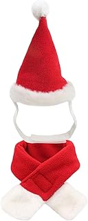 Natal para cachorro com chapéu Papai Noel | Fantasia animal estimação para gato Halloween cachorro pequeno roupa chapéu Natal | Conjunto chapéu Papai Noel para animais estimação fantasias fofas para cães pequenos e gatos KOT-au